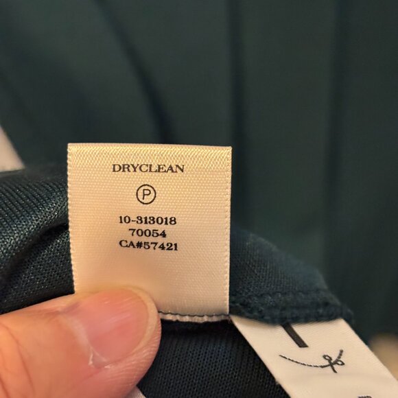 Ann Taylor Teal Wool Blend Long Sleeve Mock Neck Ruffle Hem Dress - Picture 12 of 12